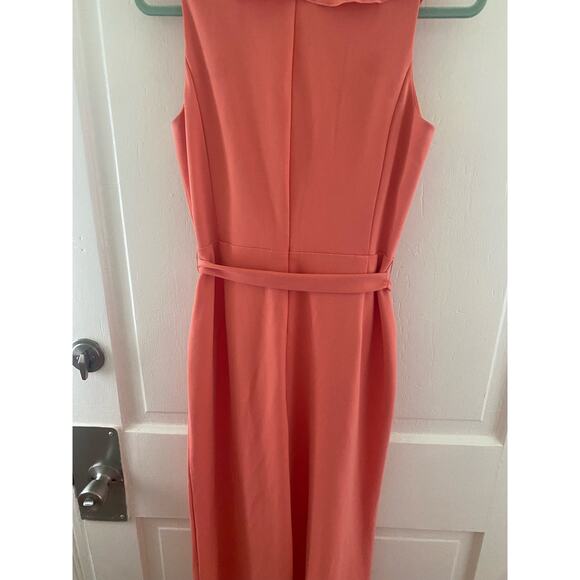 Women’s Tommy Hilfiger Size 8 color Peach Jumpsuit belted - Picture 5 of 12